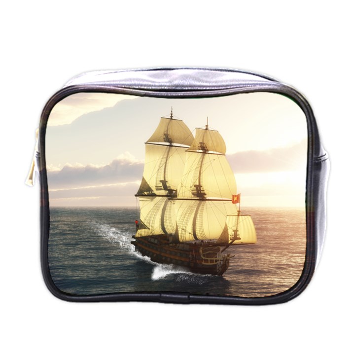 French Warship Mini Travel Toiletry Bag (One Side)