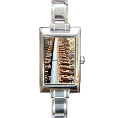 Train Track Rectangular Italian Charm Watch by hlehnerer