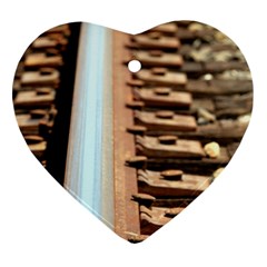 Train Track Heart Ornament by hlehnerer