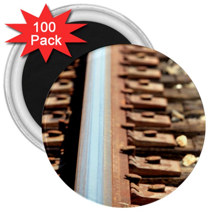 Train Track 3  Button Magnet (100 pack)