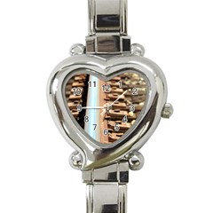 Train Track Heart Italian Charm Watch  by hlehnerer