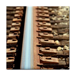 Train Track Face Towel by hlehnerer