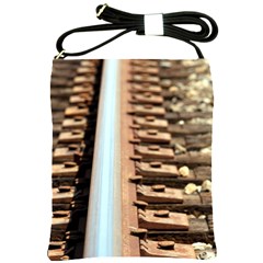 Train Track Shoulder Sling Bag by hlehnerer