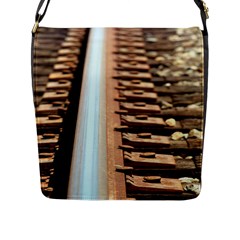 Train Track Flap Closure Messenger Bag (large) by hlehnerer