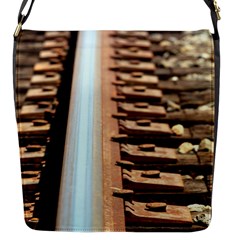 Train Track Flap Closure Messenger Bag (small) by hlehnerer