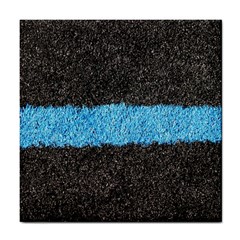 Black Blue Lawn Ceramic Tile by hlehnerer