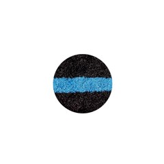 Black Blue Lawn 1  Mini Button Magnet by hlehnerer