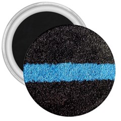 Black Blue Lawn 3  Button Magnet by hlehnerer