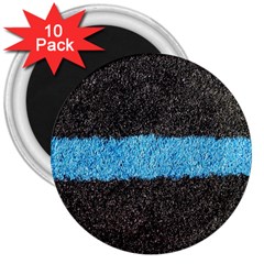 Black Blue Lawn 3  Button Magnet (10 Pack) by hlehnerer