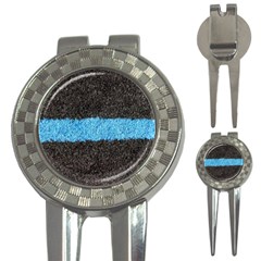 Black Blue Lawn Golf Pitchfork & Ball Marker by hlehnerer