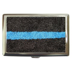 Black Blue Lawn Cigarette Money Case by hlehnerer