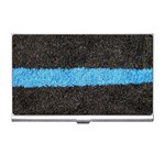 Black Blue Lawn Business Card Holder Front