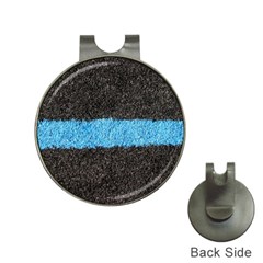 Black Blue Lawn Hat Clip With Golf Ball Marker by hlehnerer