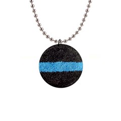 Black Blue Lawn Button Necklace by hlehnerer