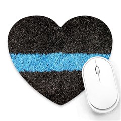 Black Blue Lawn Mouse Pad (heart) by hlehnerer