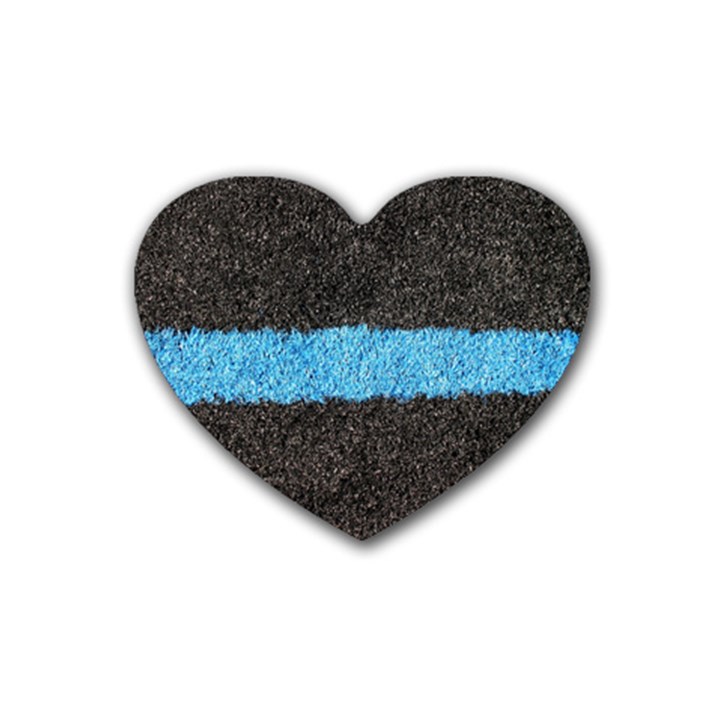 Black Blue Lawn Drink Coasters (Heart)