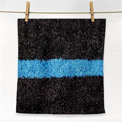 Black Blue Lawn Face Towel by hlehnerer