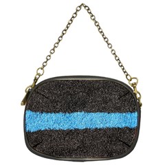 Black Blue Lawn Chain Purse (one Side) by hlehnerer