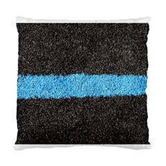 Black Blue Lawn Cushion Case (two Sides) by hlehnerer