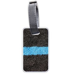 Black Blue Lawn Luggage Tag (one Side) by hlehnerer