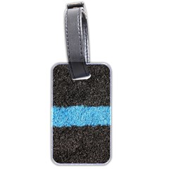 Black Blue Lawn Luggage Tag (two Sides) by hlehnerer