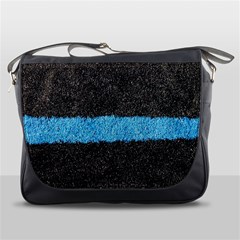 Black Blue Lawn Messenger Bag by hlehnerer