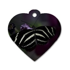 Butterfly 059 001 Dog Tag Heart (two Sided)