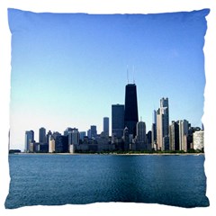 Chicago Skyline Large Cushion Case (one Side) by canvasngiftshop