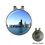 Chicago Skyline Hat Clip with Golf Ball Marker Front