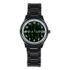 Lifes A Glitch Sport Metal Watch (black) by matthuisman