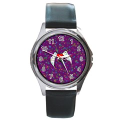 Your Heart Has Wings So Fly - Updated Round Metal Watch (silver Rim)