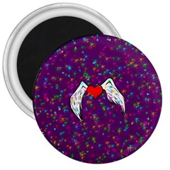 Your Heart Has Wings So Fly - Updated 3  Button Magnet by KurisutsuresRandoms