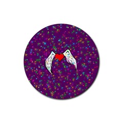 Your Heart Has Wings So Fly - Updated Drink Coaster (round)