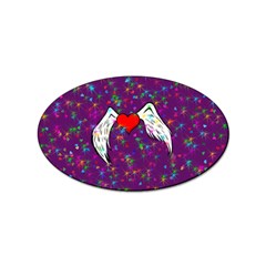 Your Heart Has Wings So Fly - Updated Sticker (oval) by KurisutsuresRandoms