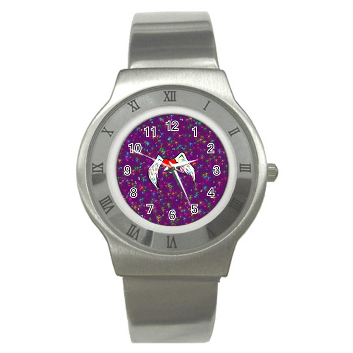 Your Heart Has Wings so Fly - Updated Stainless Steel Watch (Unisex)