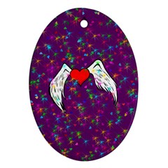 Your Heart Has Wings So Fly - Updated Oval Ornament (two Sides) by KurisutsuresRandoms