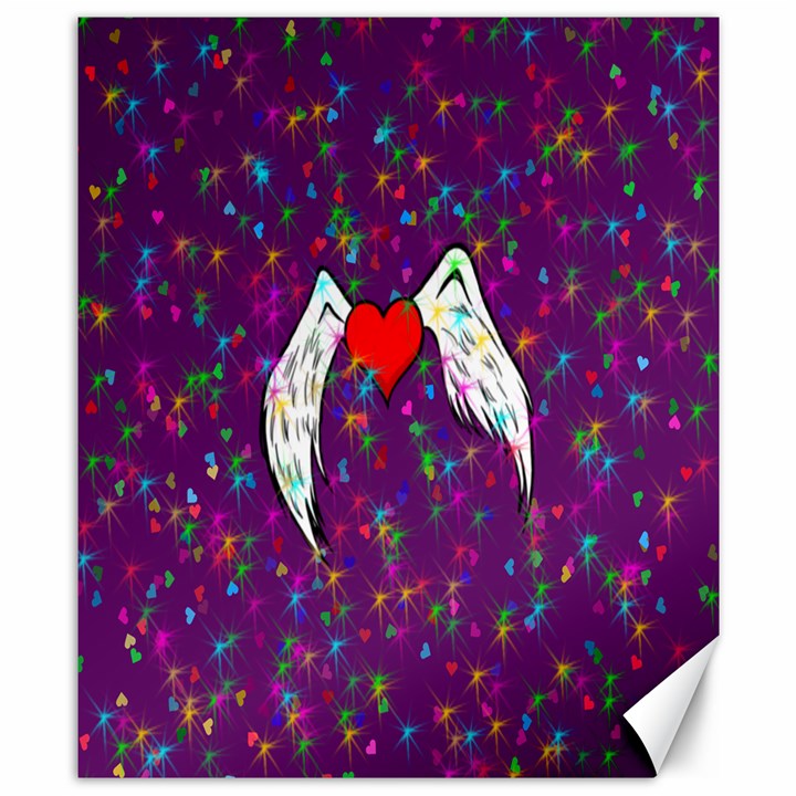 Your Heart Has Wings so Fly - Updated Canvas 8  x 10  (Unframed)