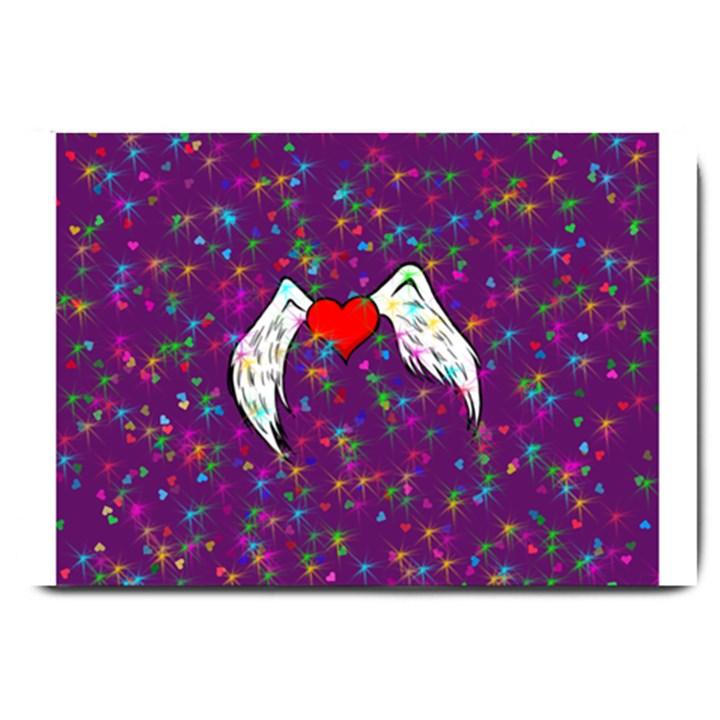 Your Heart Has Wings so Fly - Updated Large Door Mat