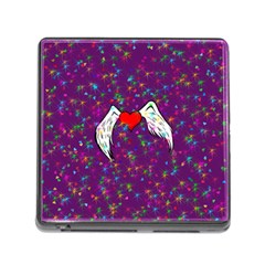 Your Heart Has Wings So Fly - Updated Memory Card Reader With Storage (square) by KurisutsuresRandoms