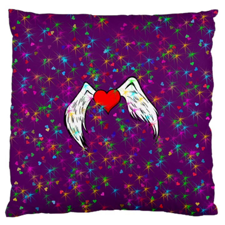 Your Heart Has Wings so Fly - Updated Large Cushion Case (Two Sides)