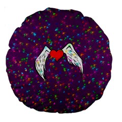 Your Heart Has Wings So Fly - Updated 18  Premium Round Cushion  by KurisutsuresRandoms