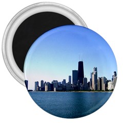 Chicago Skyline 3  Button Magnet by canvasngiftshop