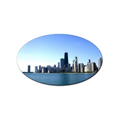 Chicago Skyline Sticker (oval) by canvasngiftshop