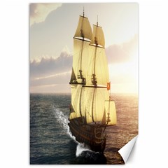 French Warship Canvas 24  X 36  (unframed) by gatterwe