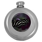 Butterfly 059 001 Hip Flask (Round) Front