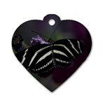 Butterfly 059 001 Dog Tag Heart (Two Sided) Front