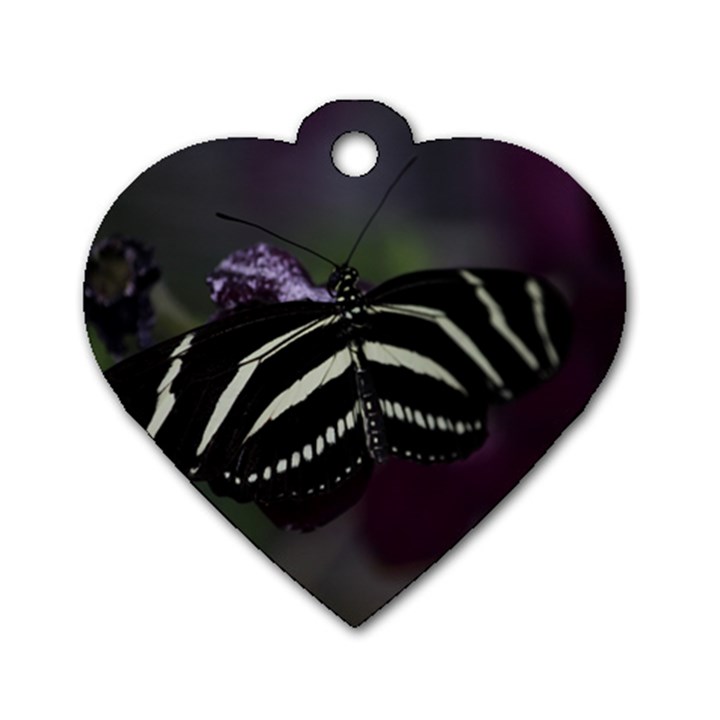 Butterfly 059 001 Dog Tag Heart (Two Sided)