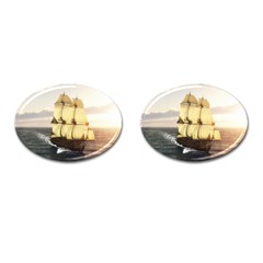 French Warship Cufflinks (oval) by gatterwe