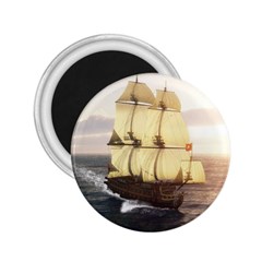 French Warship 2 25  Button Magnet