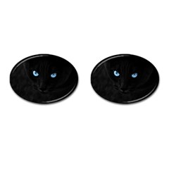 Black Cat Cufflinks (oval)